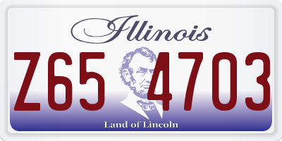 IL license plate Z654703