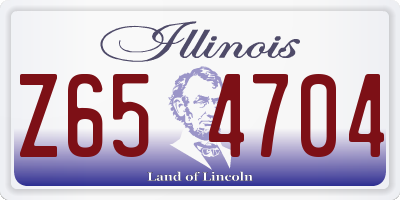 IL license plate Z654704