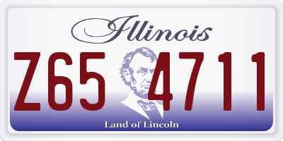 IL license plate Z654711
