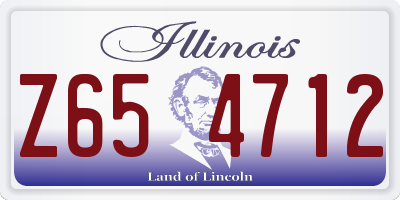 IL license plate Z654712