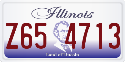 IL license plate Z654713