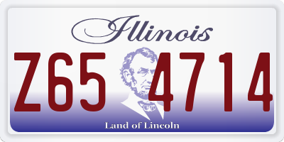 IL license plate Z654714