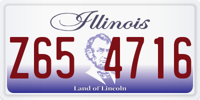 IL license plate Z654716
