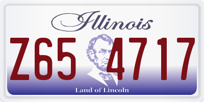IL license plate Z654717