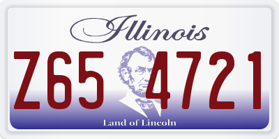 IL license plate Z654721