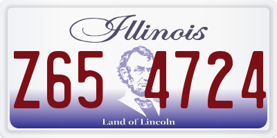 IL license plate Z654724
