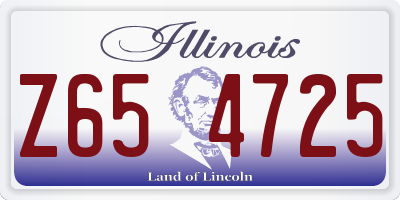 IL license plate Z654725