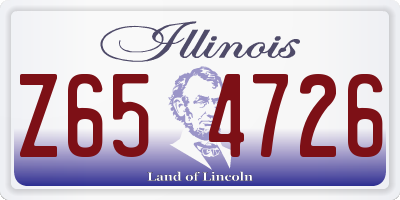 IL license plate Z654726