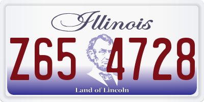 IL license plate Z654728