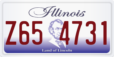 IL license plate Z654731