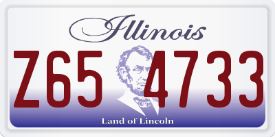 IL license plate Z654733