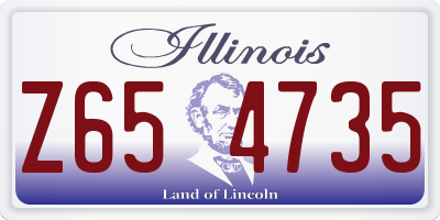IL license plate Z654735