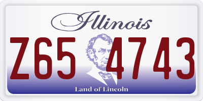 IL license plate Z654743