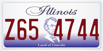 IL license plate Z654744