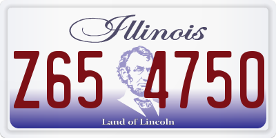 IL license plate Z654750