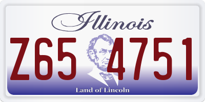 IL license plate Z654751