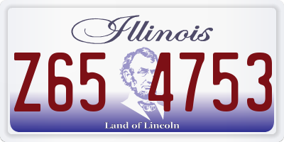 IL license plate Z654753