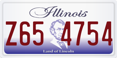IL license plate Z654754