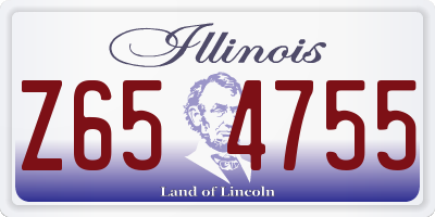IL license plate Z654755