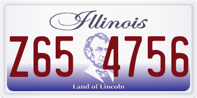 IL license plate Z654756