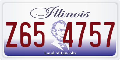 IL license plate Z654757