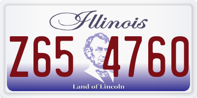 IL license plate Z654760