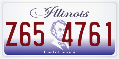 IL license plate Z654761