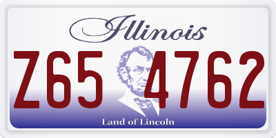 IL license plate Z654762