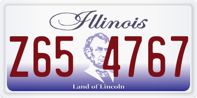 IL license plate Z654767