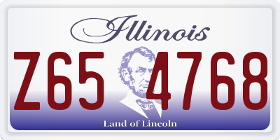 IL license plate Z654768