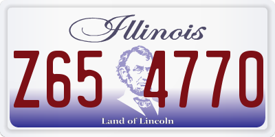 IL license plate Z654770