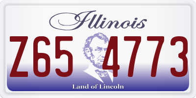 IL license plate Z654773