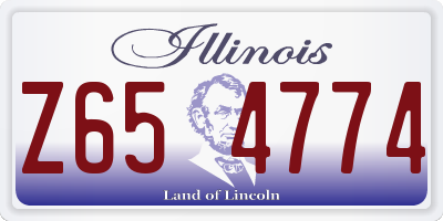 IL license plate Z654774
