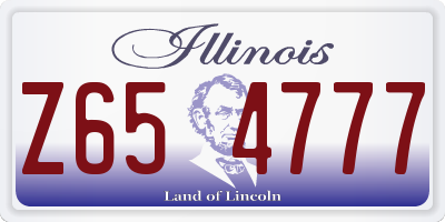 IL license plate Z654777