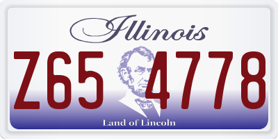 IL license plate Z654778