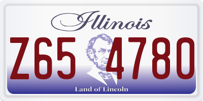 IL license plate Z654780
