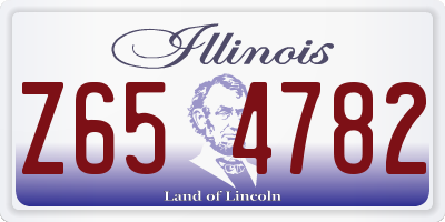 IL license plate Z654782