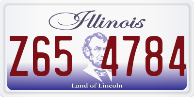 IL license plate Z654784