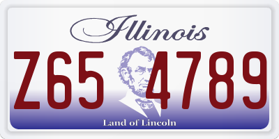 IL license plate Z654789