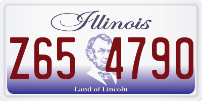 IL license plate Z654790