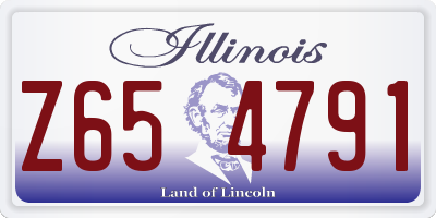 IL license plate Z654791