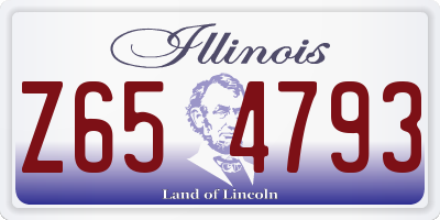 IL license plate Z654793