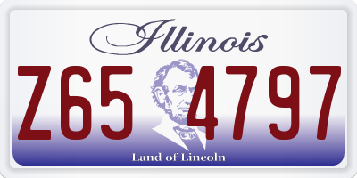 IL license plate Z654797