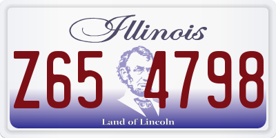 IL license plate Z654798
