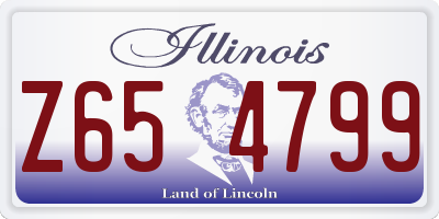 IL license plate Z654799