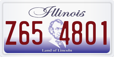 IL license plate Z654801