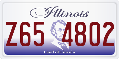 IL license plate Z654802