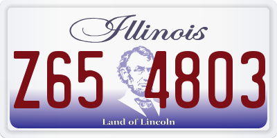 IL license plate Z654803