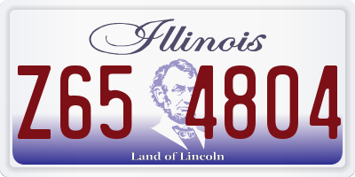 IL license plate Z654804