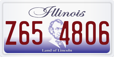 IL license plate Z654806